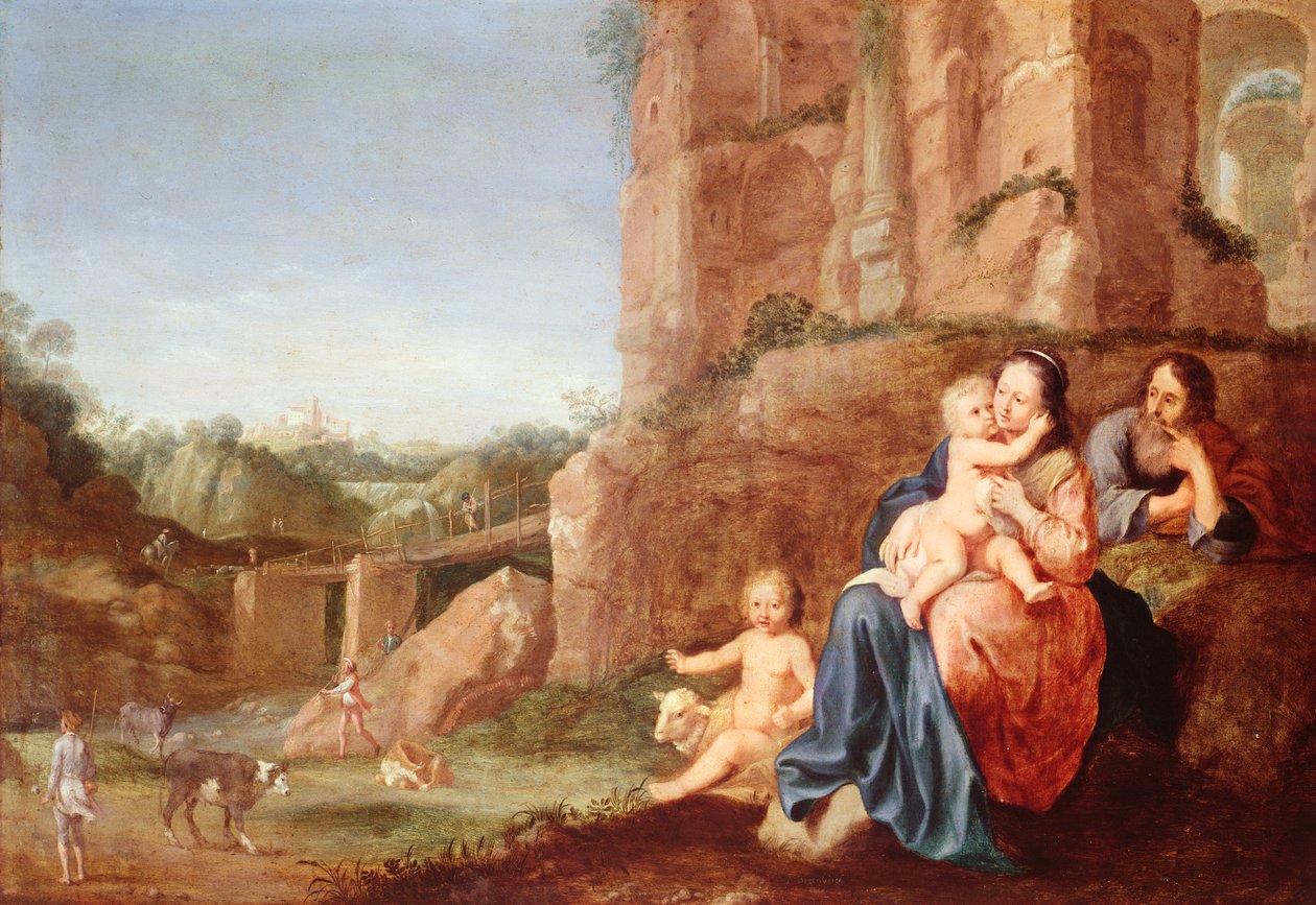 The Flight into Egypt, 17th century by Bartholomeus Breenbergh