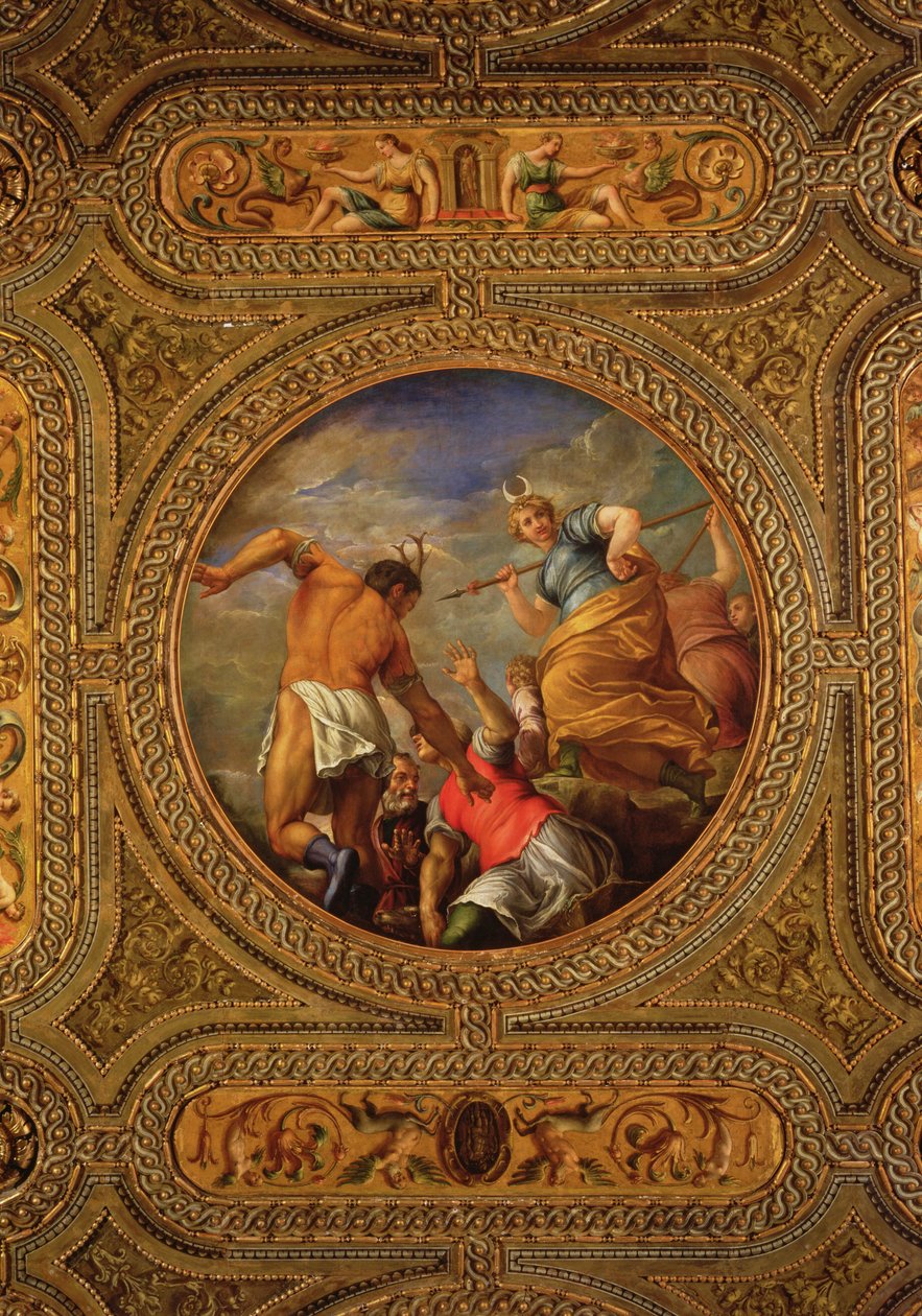 Diana and Actaeon, from the Ceiling of the Library by Battista Franco