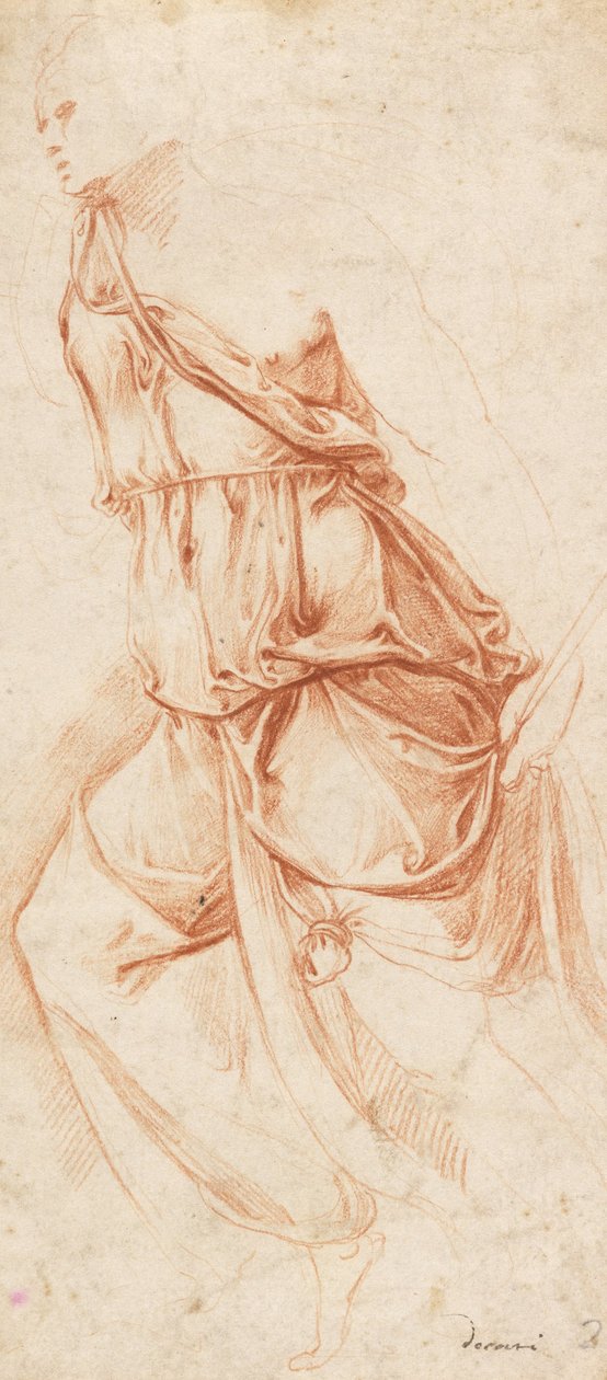 Drapery Study for the Angel of the Annunciation by Battista Franco
