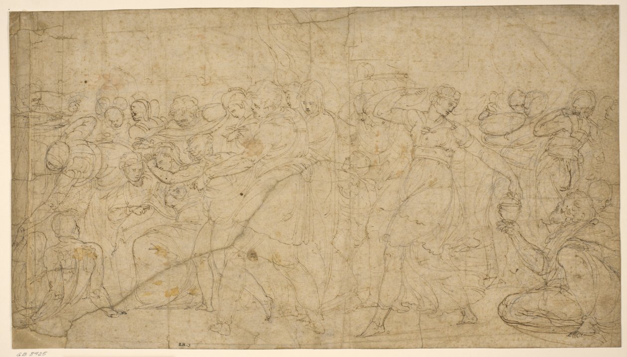 A Bacchic Procession by Battista Franco