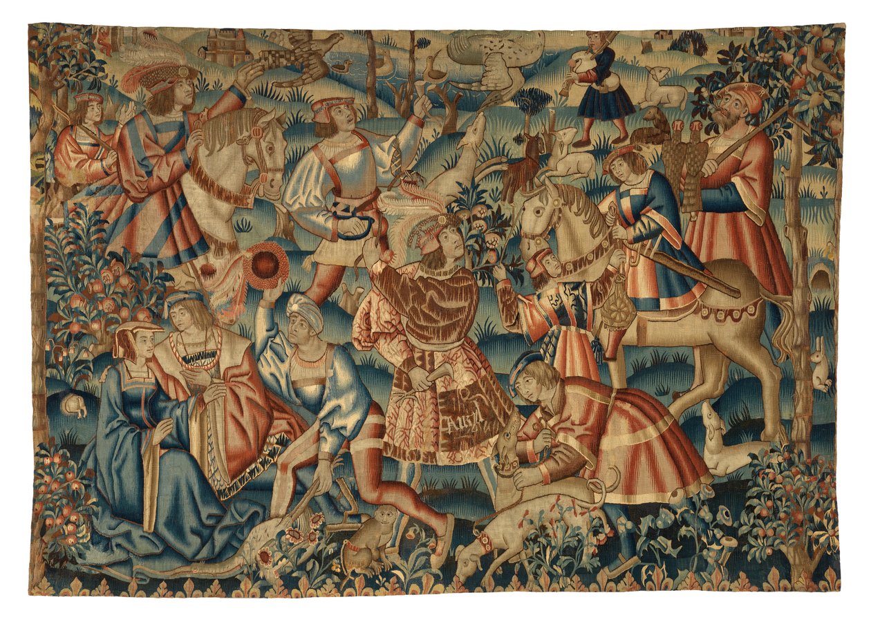 Tapestry, Month of April, from Tournai by Belgian School