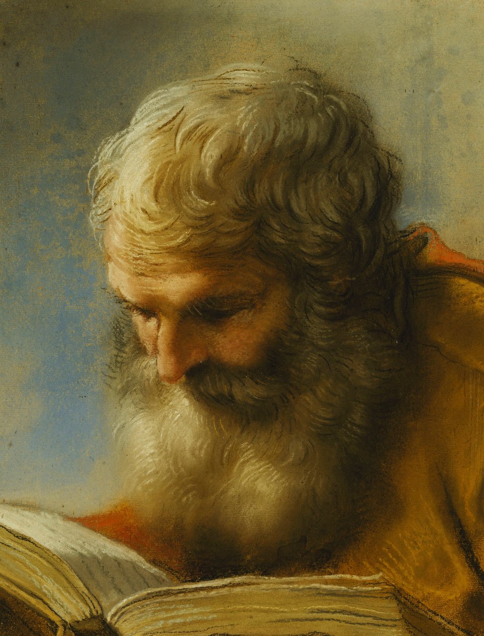 A Bearded Apostle Reading, 1712 by Benedetto Luti