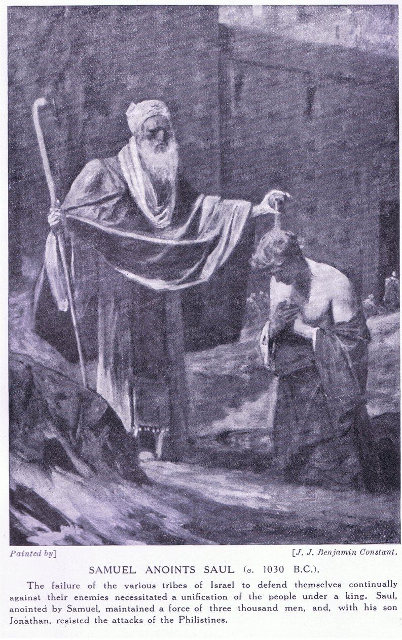 Samuel anoints Saul circa 130 BC by Jean Joseph Benjamin Constant