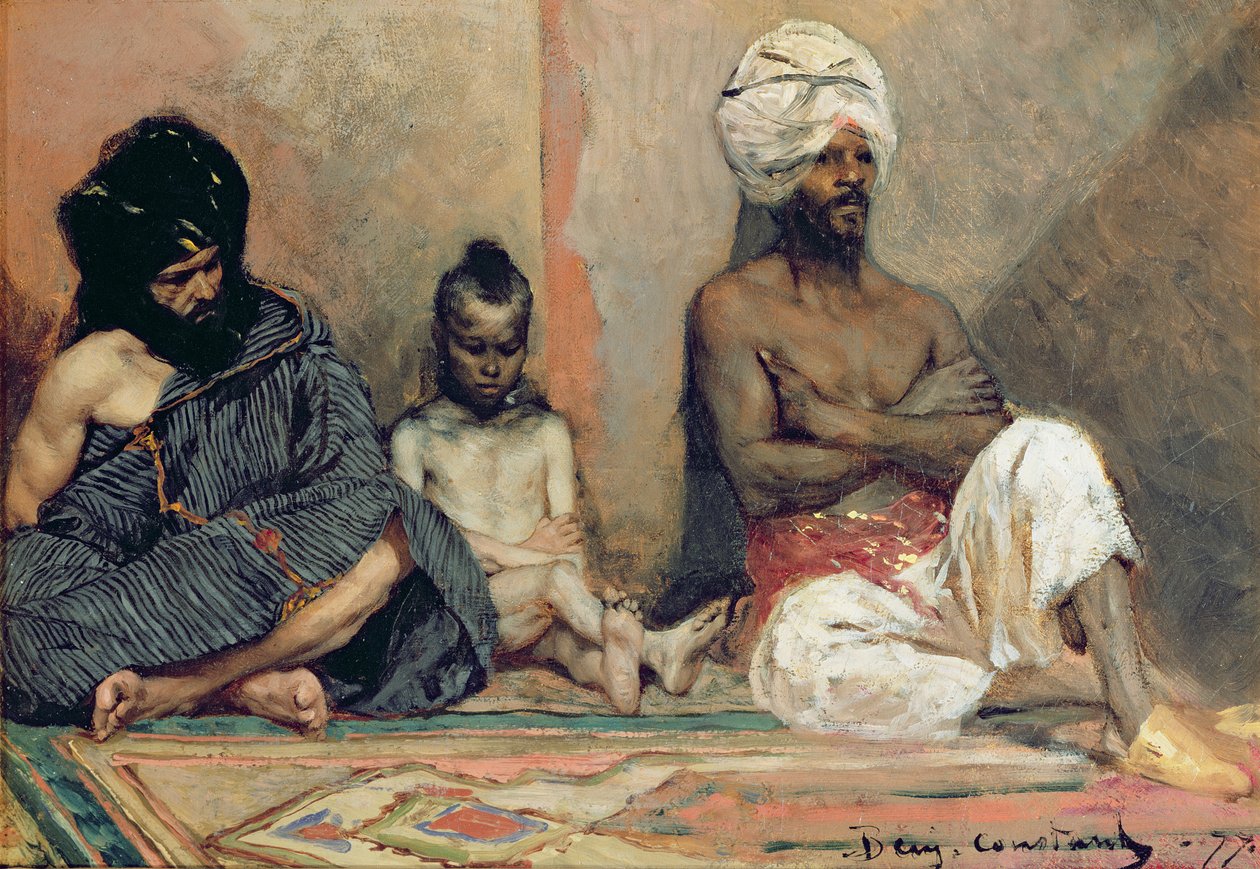 Seated Arabs, 1877 by Benjamin 1845 1902 Constant