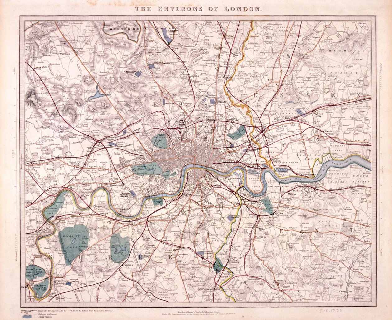 Map of London by Benjamin Rees Davies