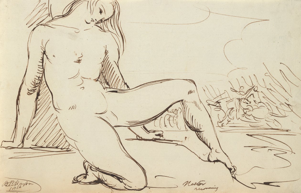Study of a Nude Figure by Benjamin Robert Haydon