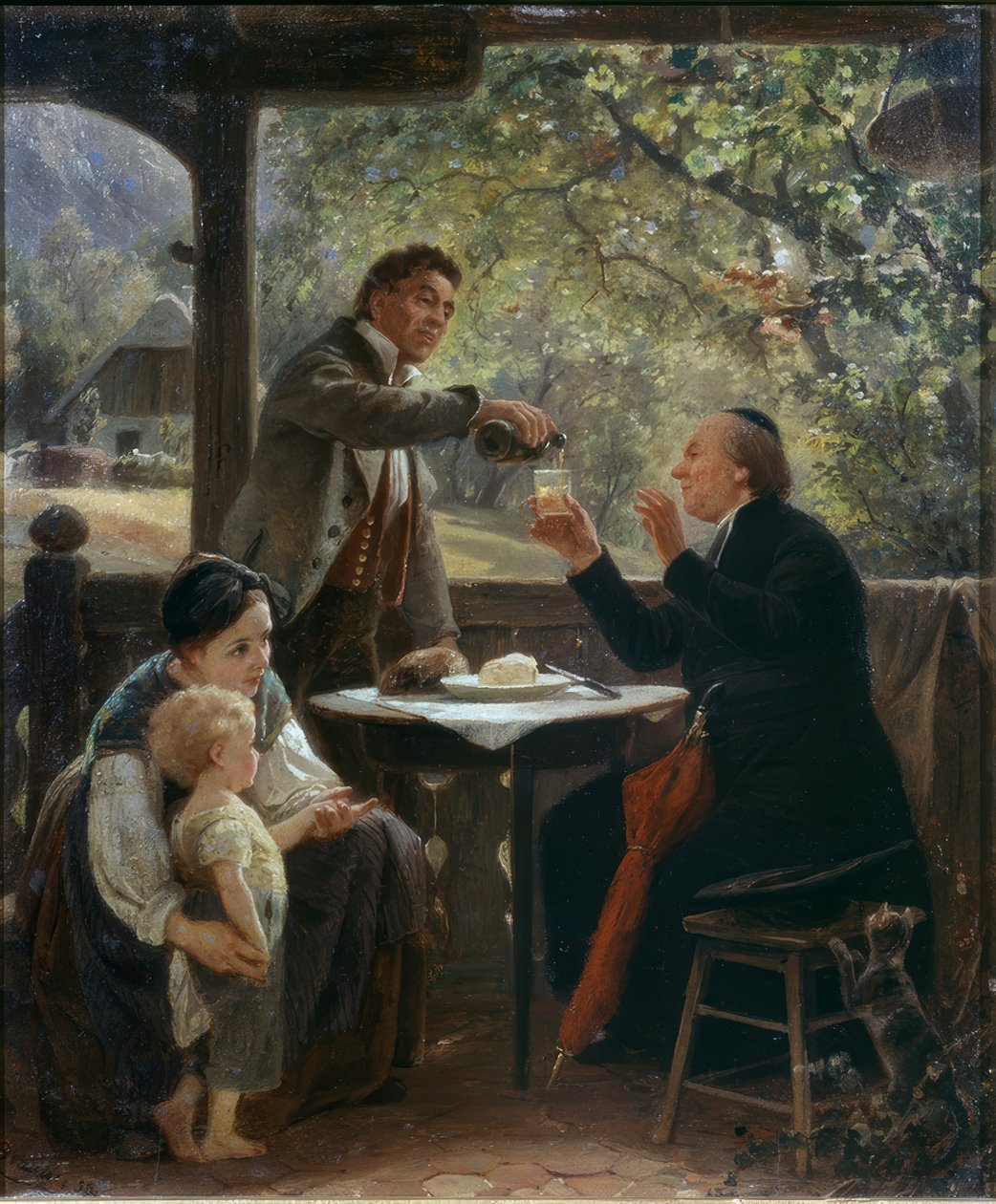 The Visit of the Pastor by Benjamin Vautier