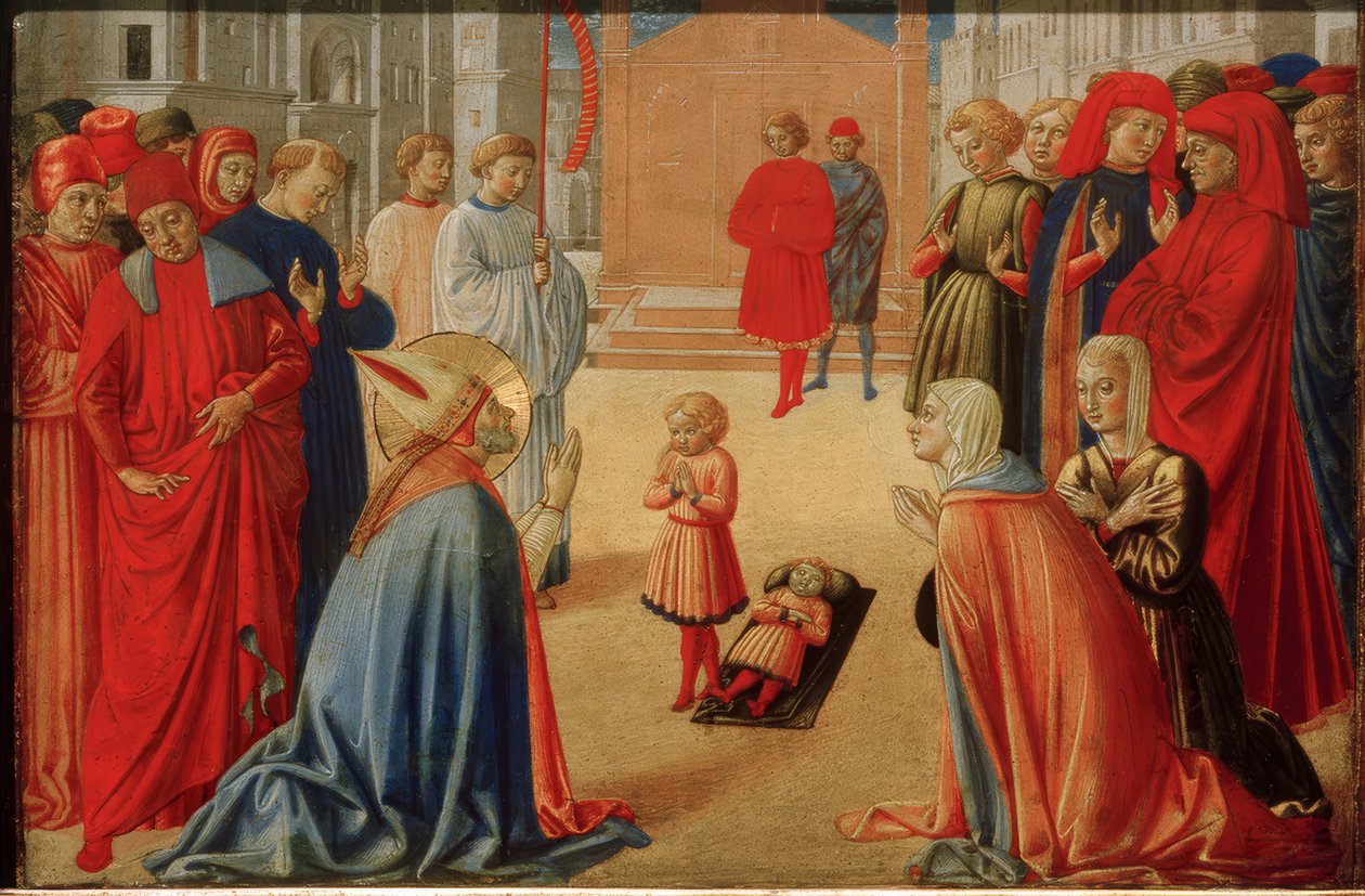 Saint Zenobius Revives a Dead Boy by Benozzo Gozzoli