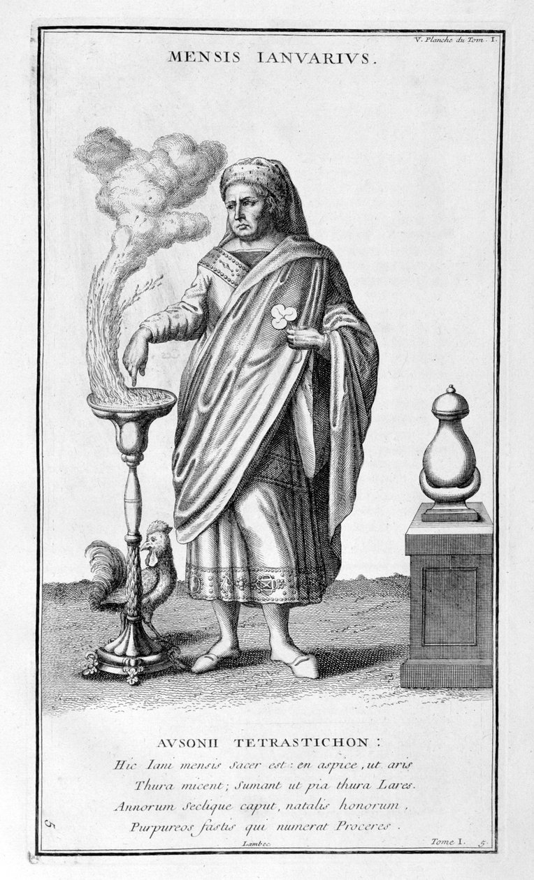 A representation of January by Bernard de Montfaucon
