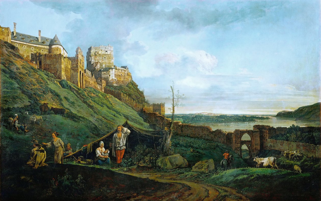 The Ruins of Theben on the March by Bernardo Bellotto