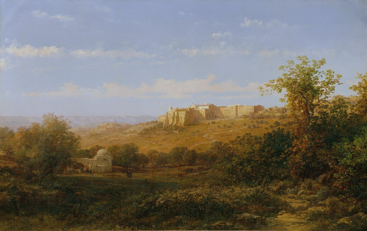 Monastery in Bethlehem by Bernhard Fiedler