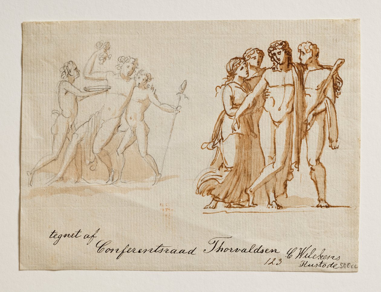 Bacchus and Two Fauns by Bertel Thorvaldsen