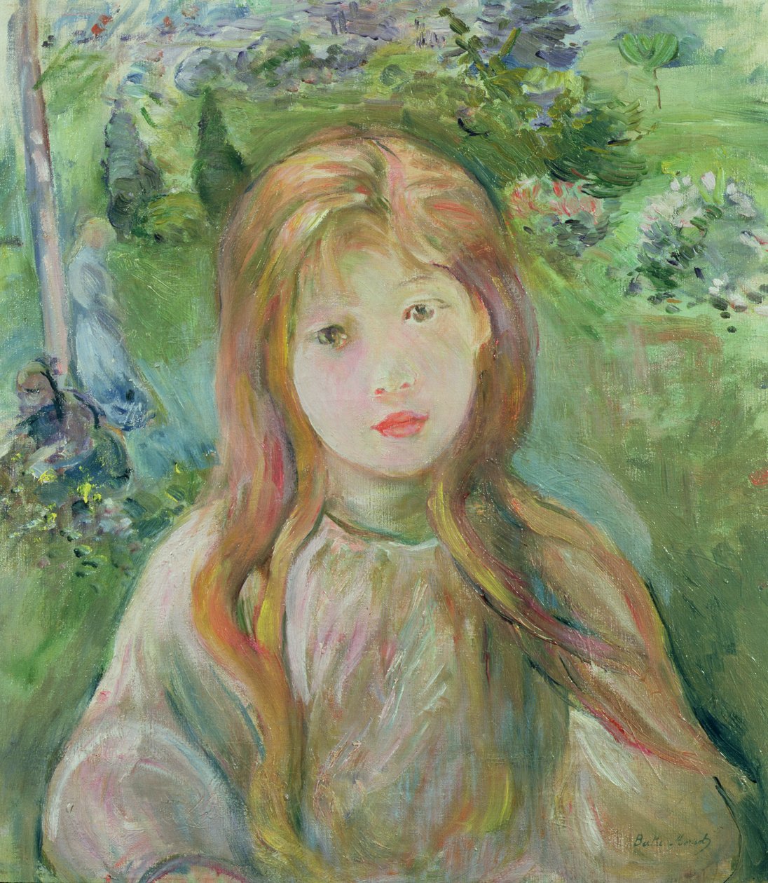 Little Girl at Mesnil by Berthe Morisot