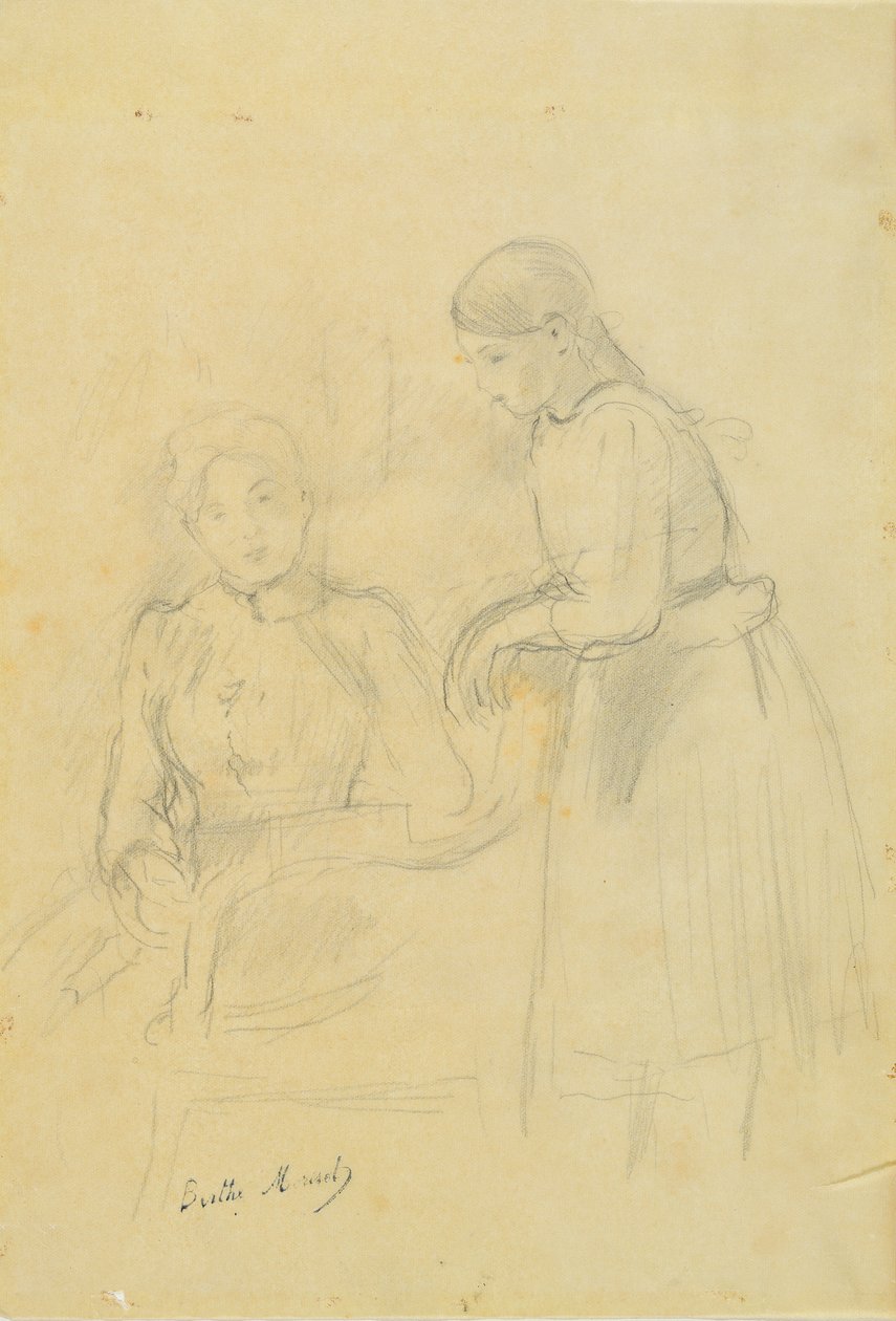 Portrait of Alice Gamby and Julie Manet by Berthe Morisot