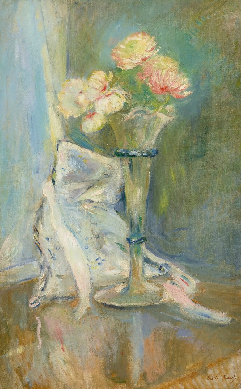 Pink Anemones by Berthe Morisot