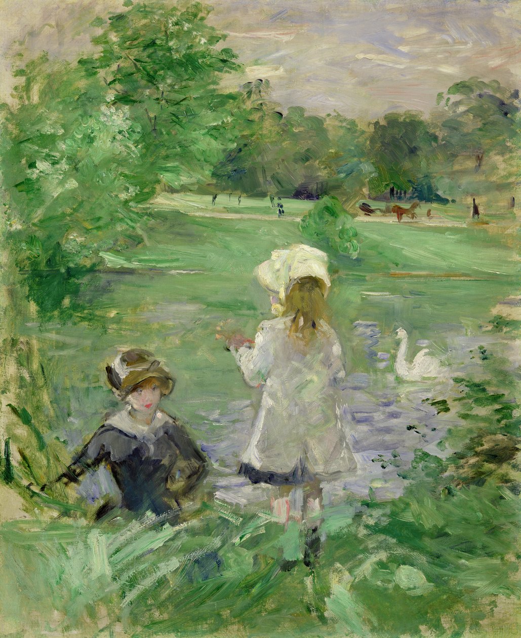 Beside a Lake by Berthe Morisot