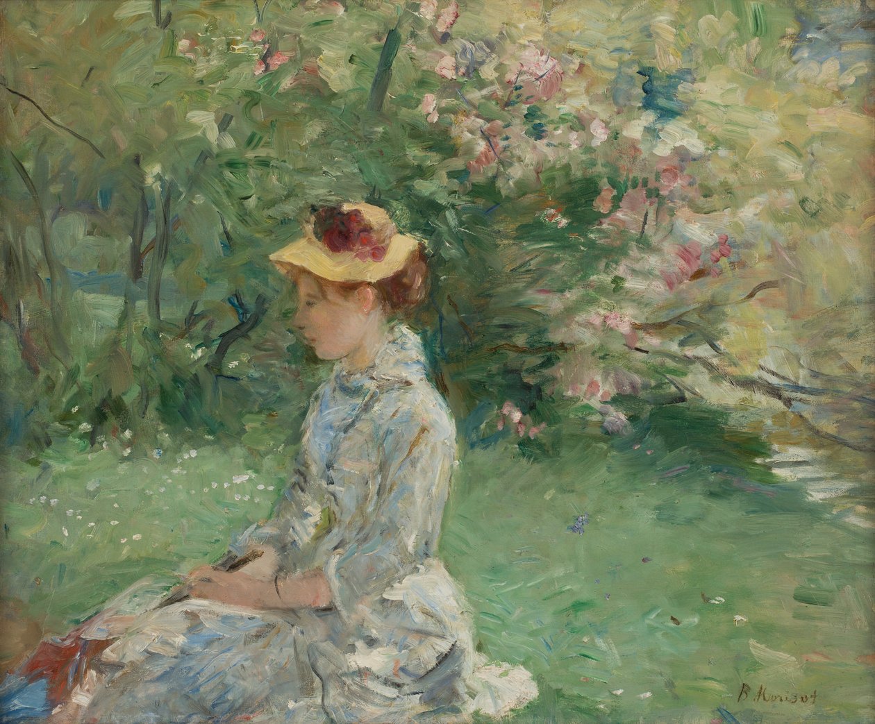 Study of Open Air, or On the Island by Berthe Morisot