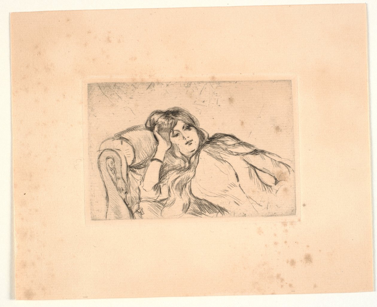 Woman Lying on a Sofa (Jeanne-Marie) by Berthe Morisot