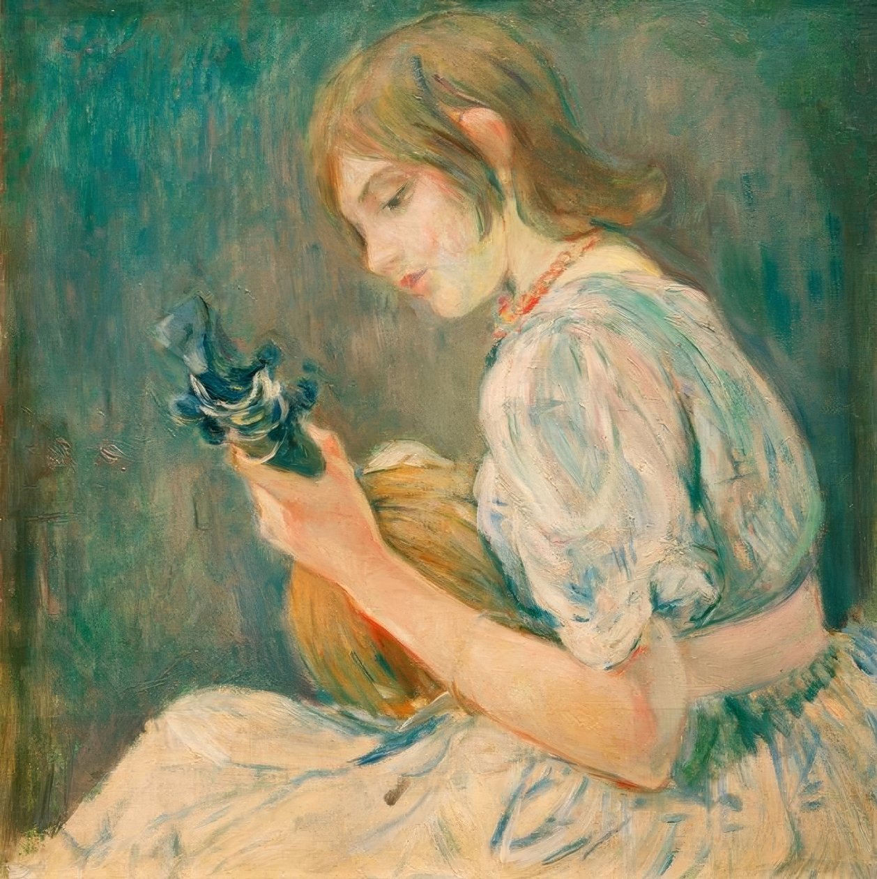 The Mandolin by Berthe Morisot