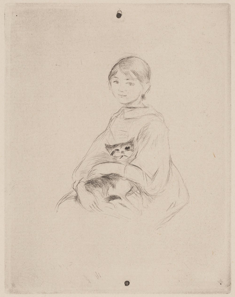 Young Girl with Cat (Julie Manet) by Berthe Morisot