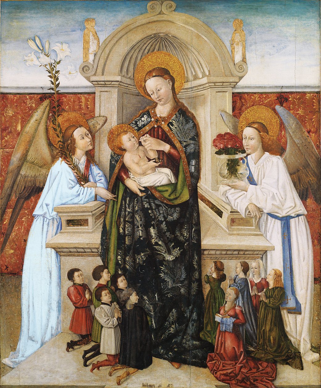 Virgin and Child, Angels and Family of Donors by Berthomeu Baró