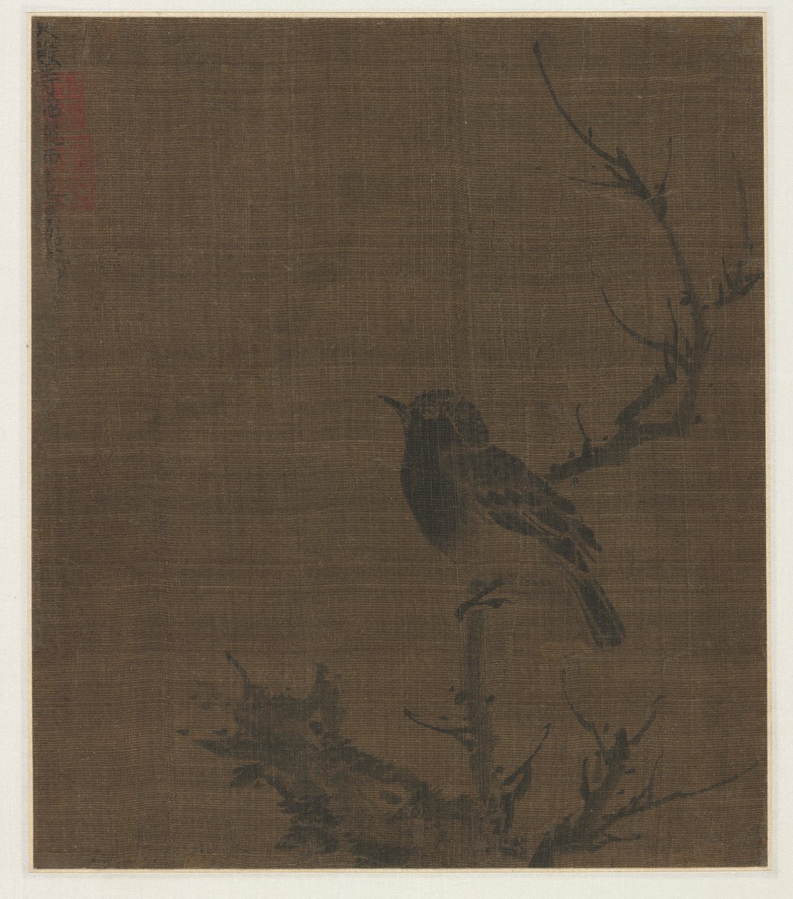 Sleeping Bird on a Prunus Branch by Bian Wenjin