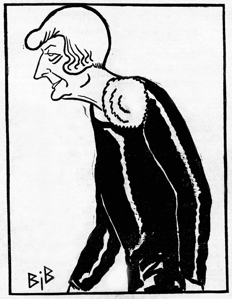 Caricature of Charlotte Lyses by Bib