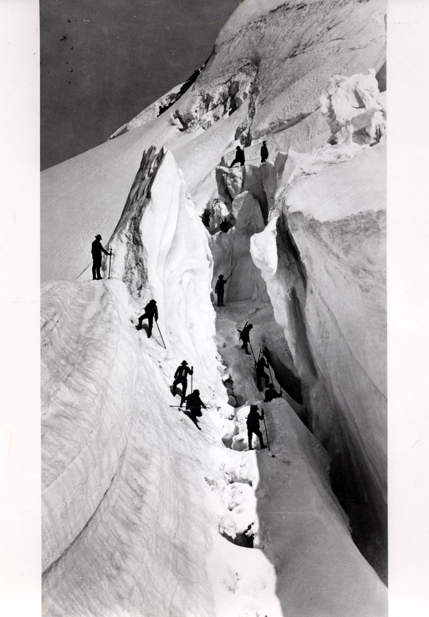 Climbers ascending Mont Blanc, c.1860 by Bisson Freres Studio