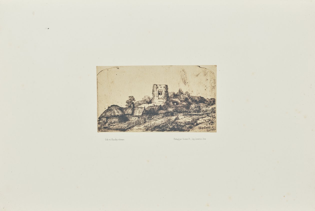 Landscape with a Square Tower by Bisson Frères