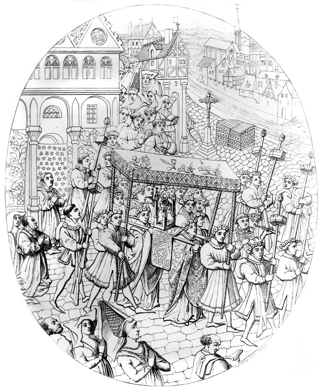 Religious Procession, 1449-1456 1849 by Bisson and Cottard