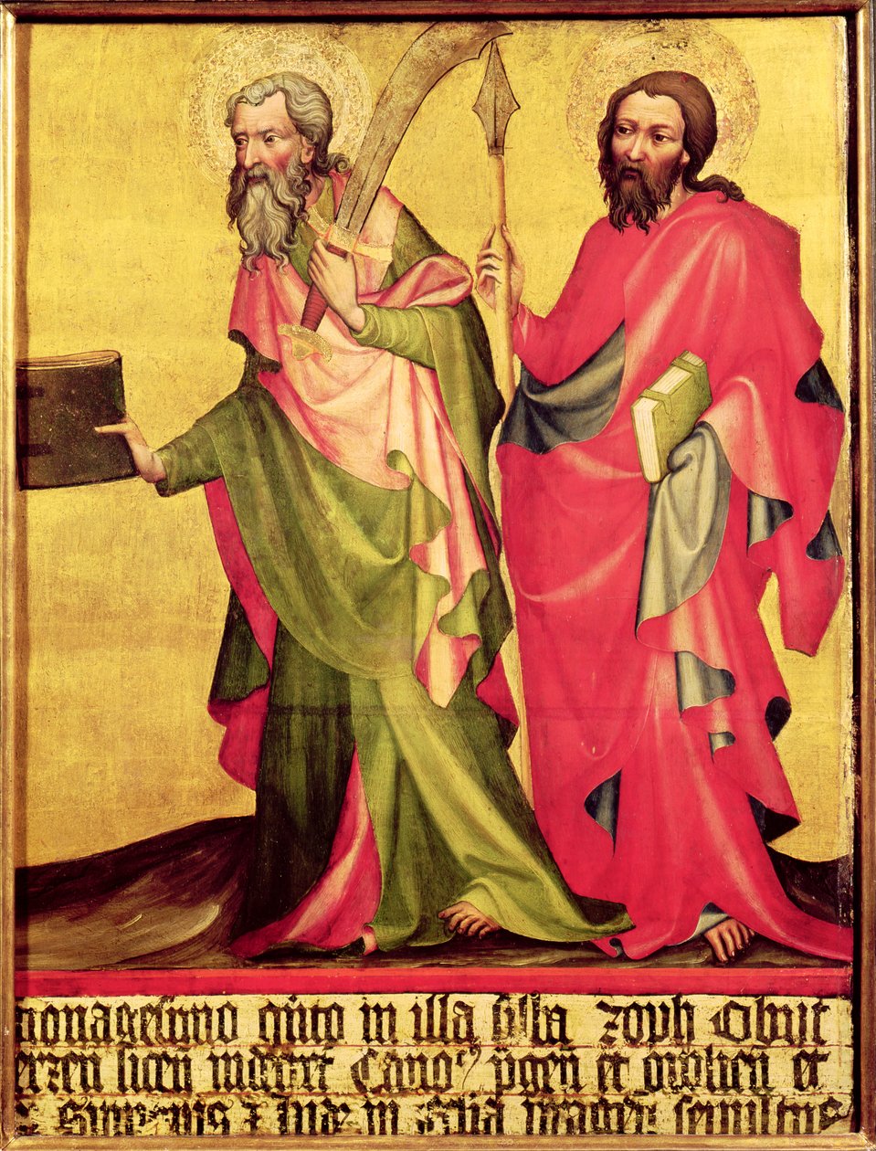 SS. Bartholomew and Thomas, right hand panel from the Epitaph of Jan of Jeran, 1395 by Bohemian School