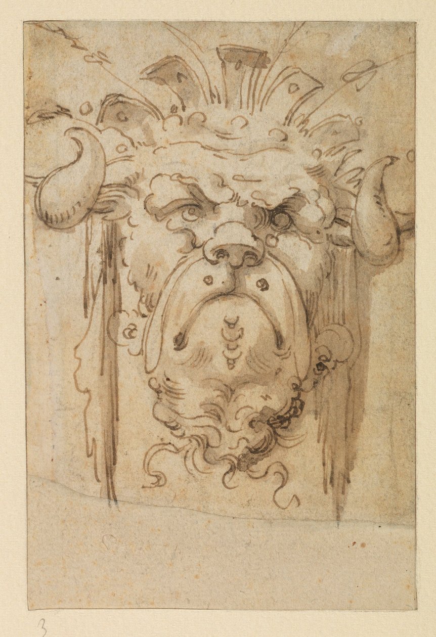 Grotesque Mask, 17th Century by Bolognese School