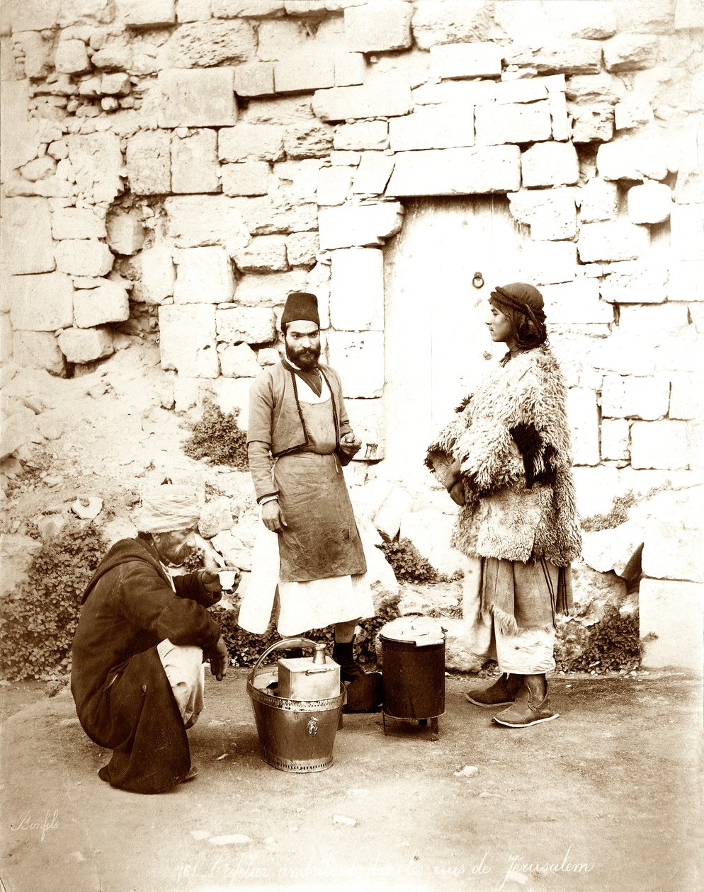 Coffee Seller in Jerusalem by Bonfils Studio