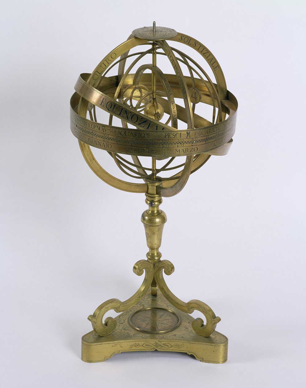 An Armillary Sphere of the Copernican System, 1764 by Bonifazio Borsari