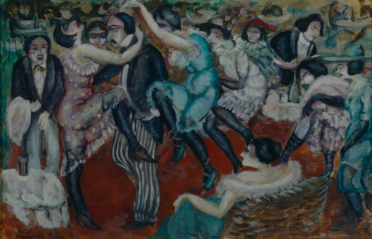 Café Chantant by Boris Dmitrievich Grigoriev