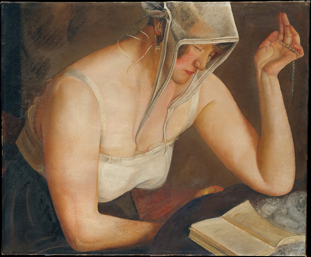 Woman Reading by Boris Dmitrievich Grigoriev