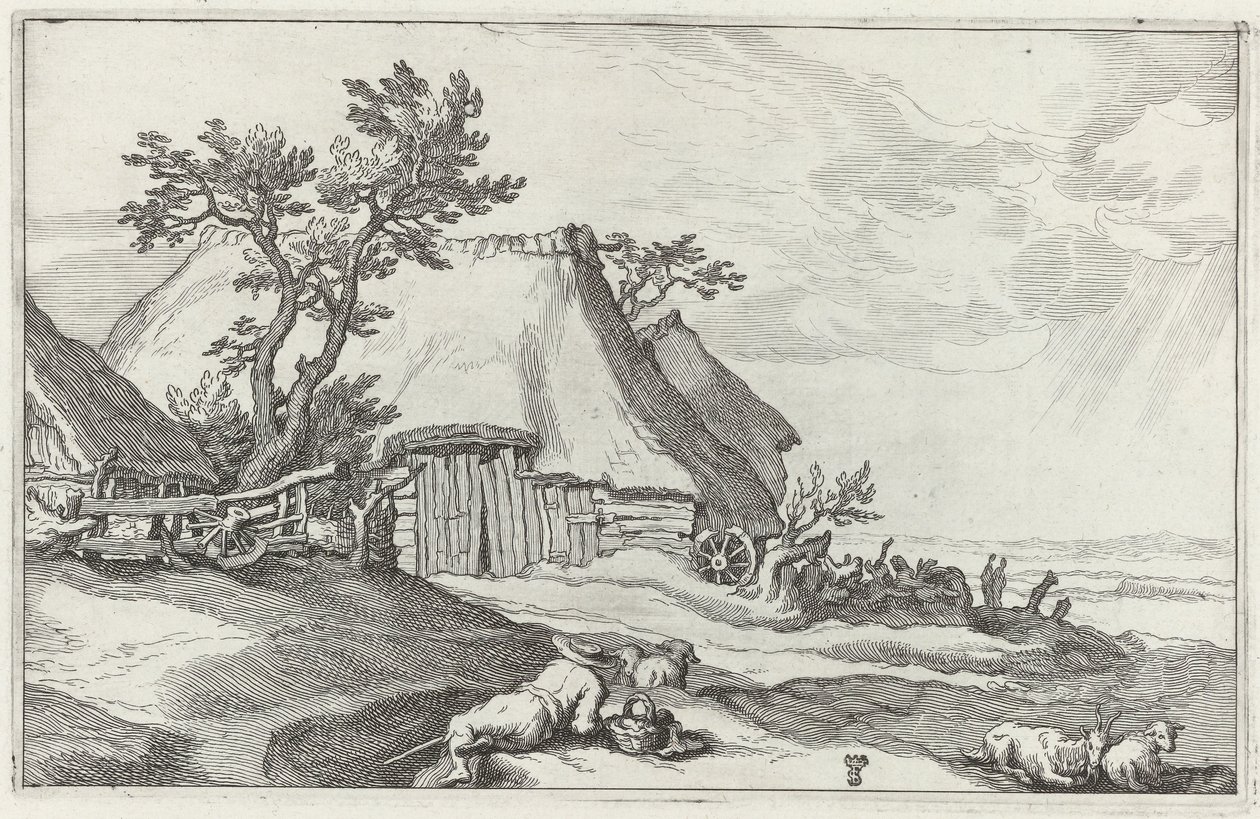 Landscape with Farm by Boëtius Adamsz. Bolswert