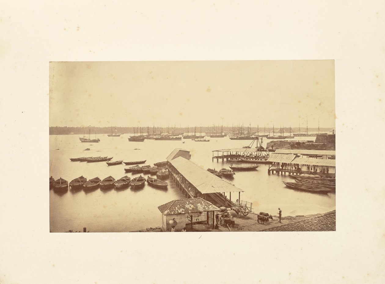 Harbor Scene by Bourne and Shepherd