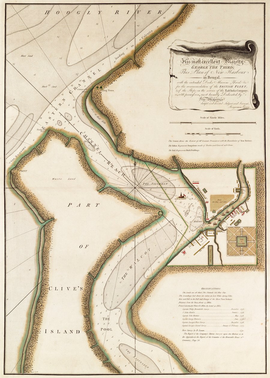 Map of Hoogly River by British School