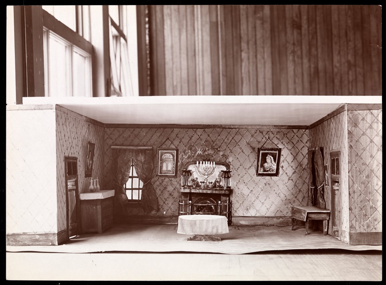 Model of the set of an unidentified play designed by Ernest Gros, 1899 by Byron Company