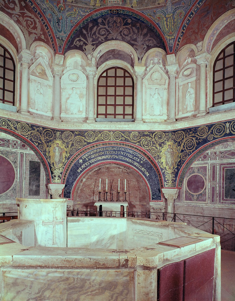 The apse with the baptismal font by Byzantine