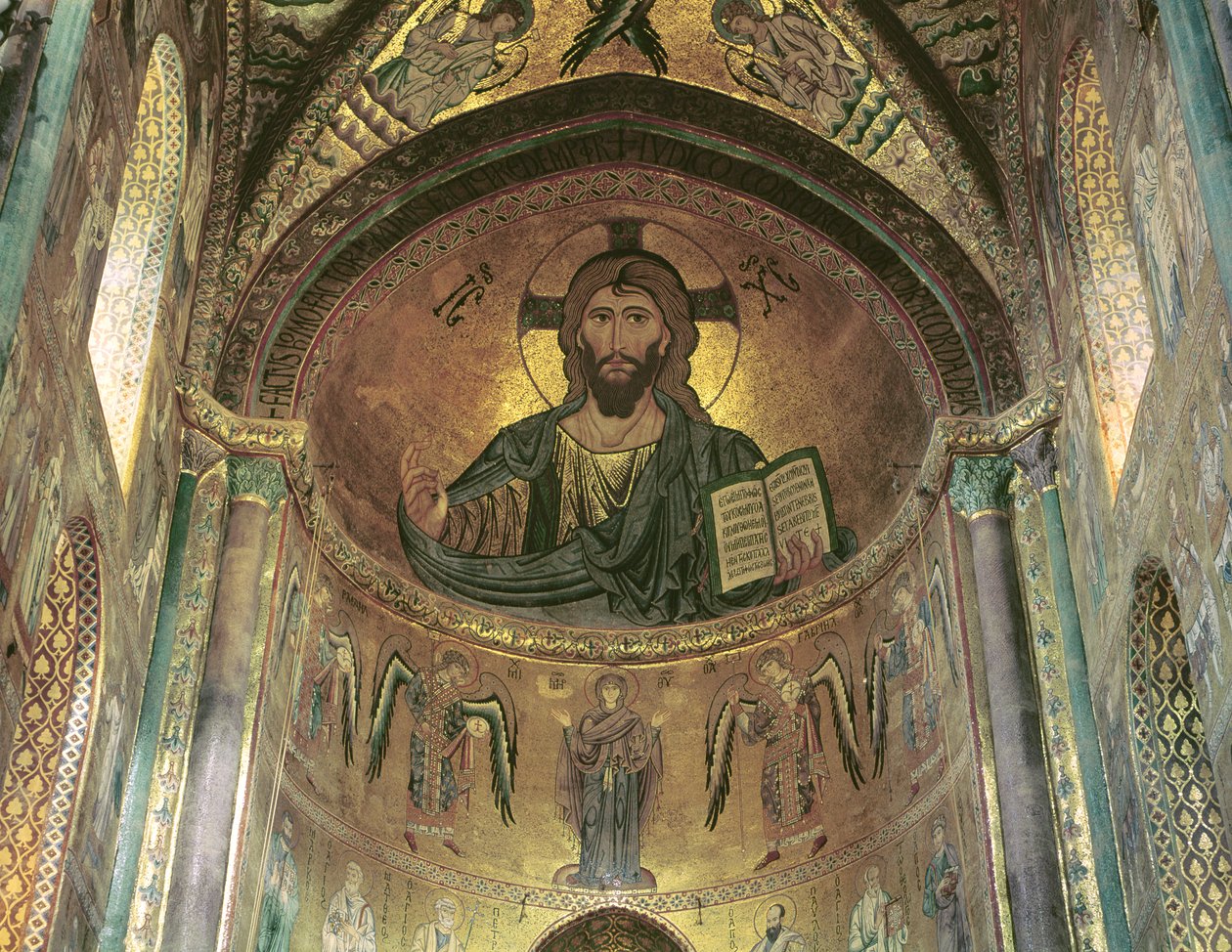 View of the apse depicting the Christ Pantocrator and the Virgin at Prayer Surrounded by Archangels by Byzantine School