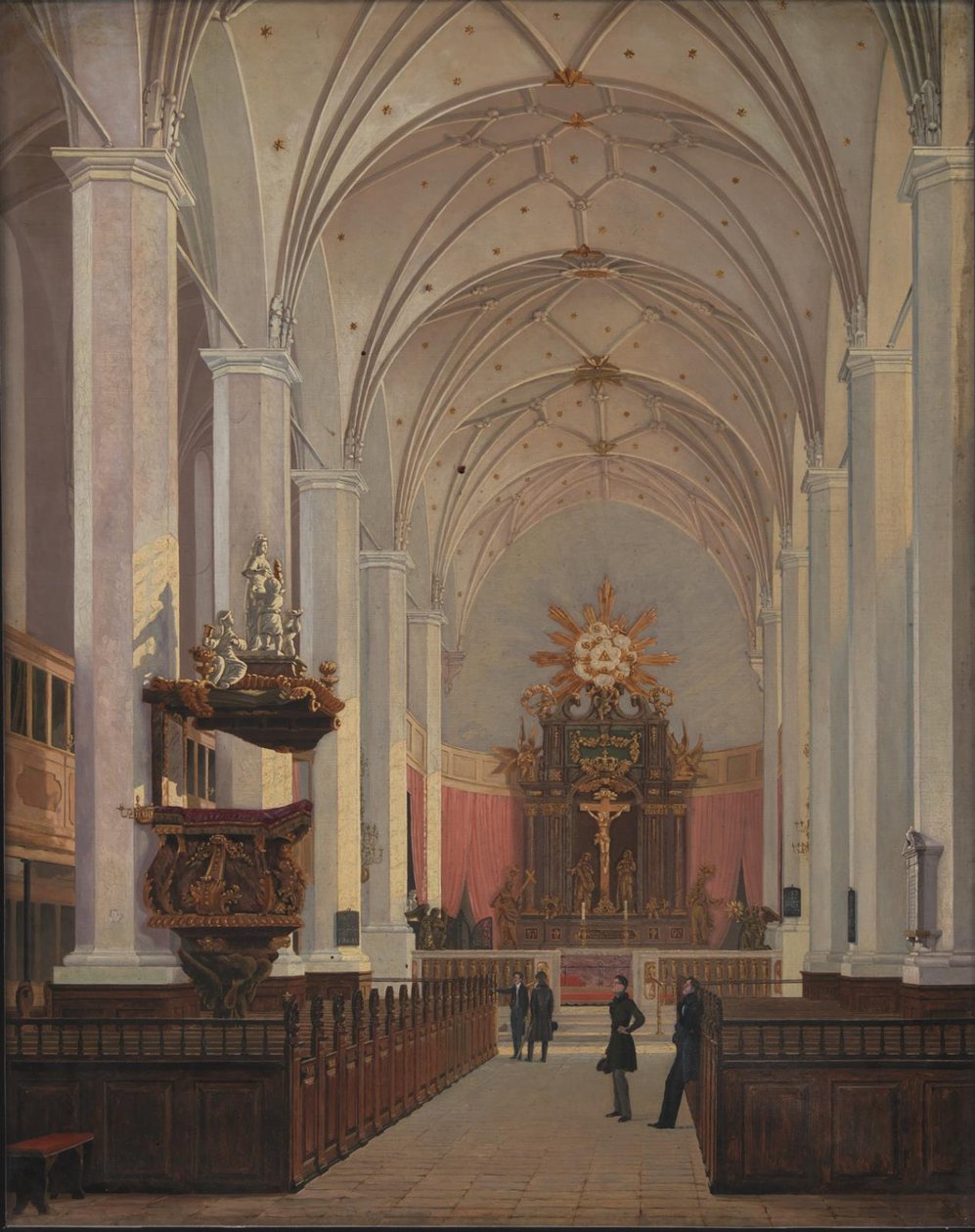 The Interior of Trinitatis Church by C.O. Zeuthen