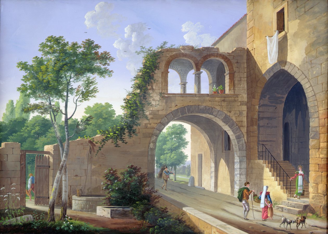 Scene in the Italian countryside by Caizac