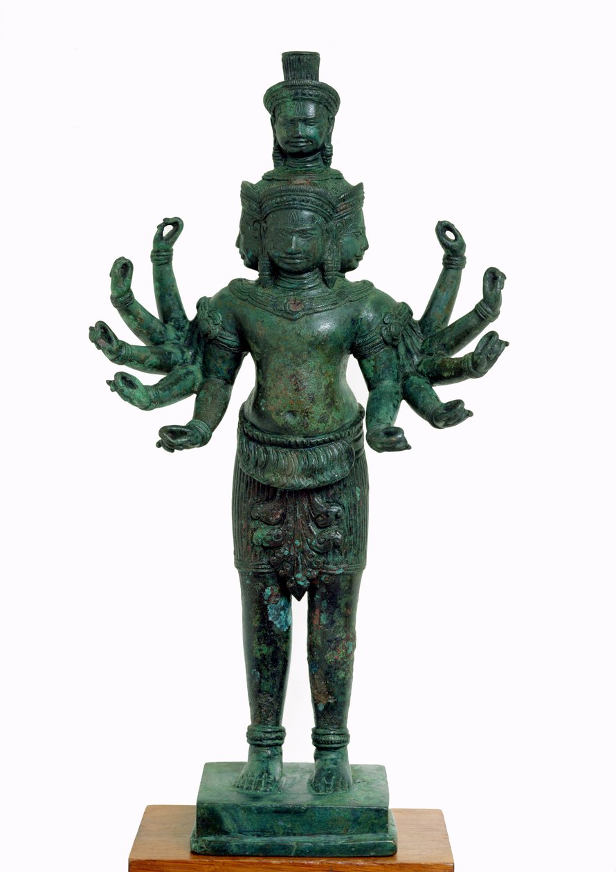 Shiva with Many Arms and Heads, Angkor by Cambodian School