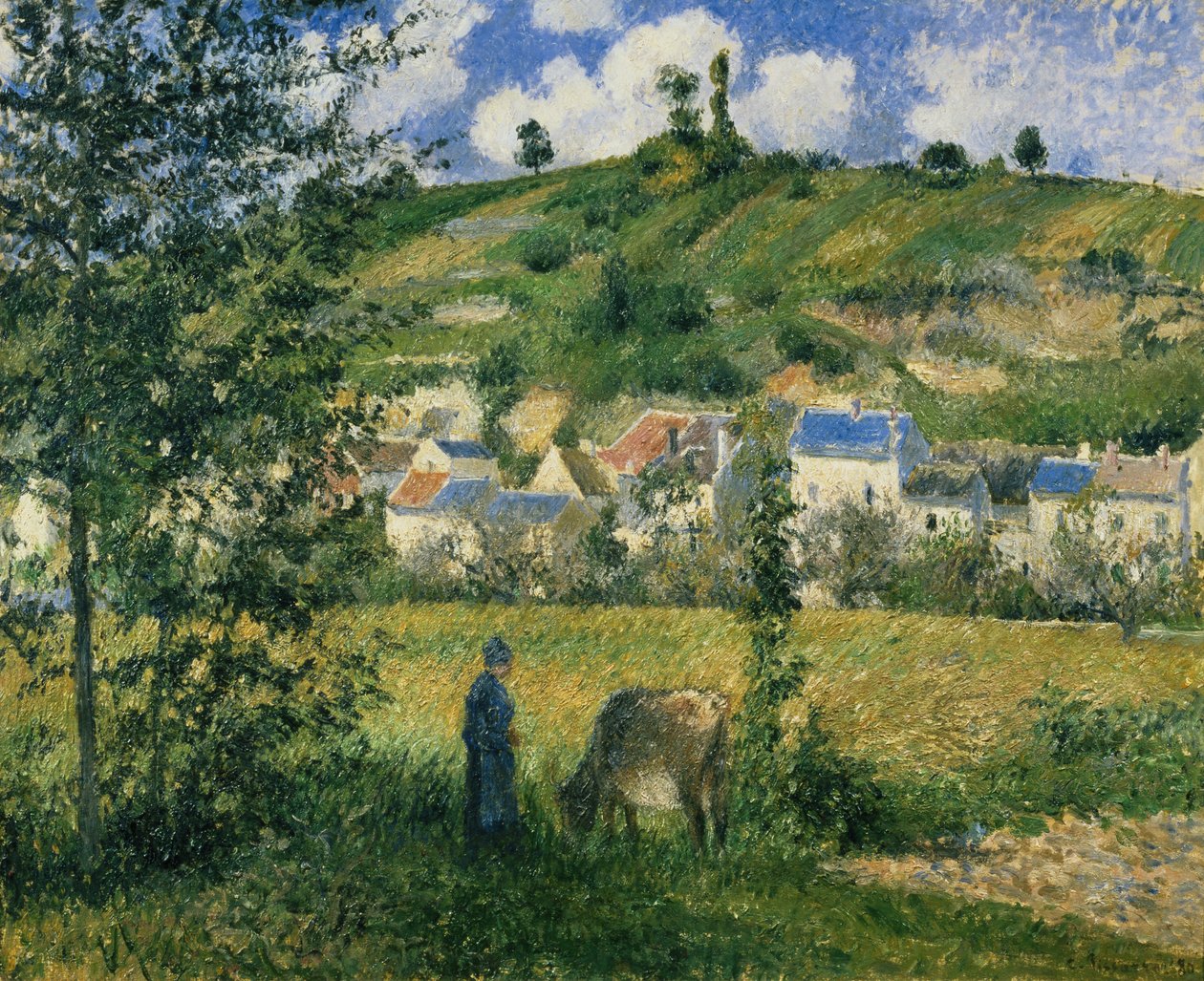 Landscape at Chaponval, 1880 by Camille Jacob Pissarro