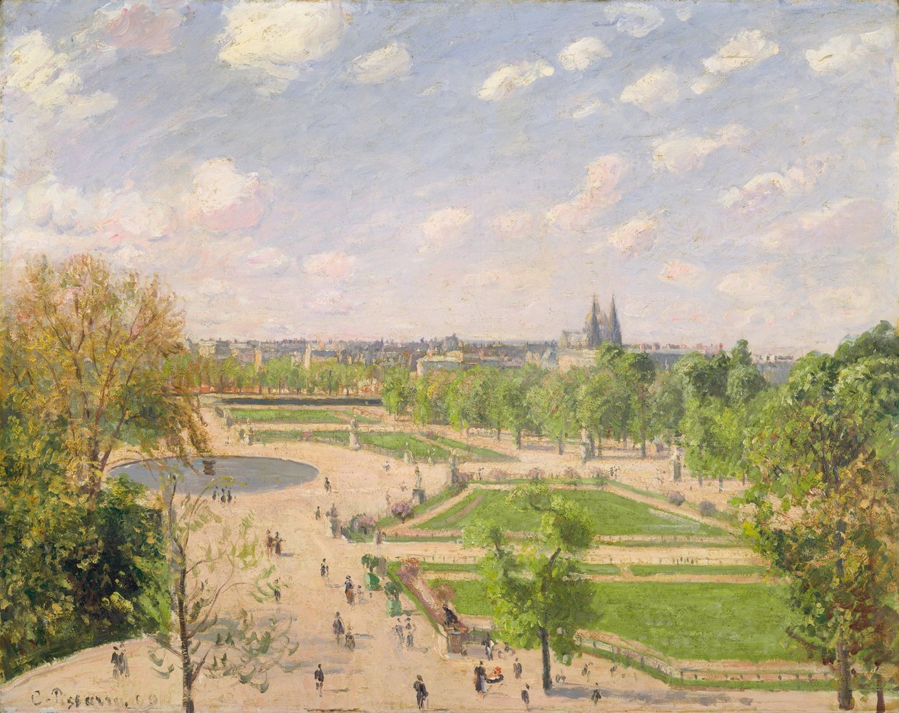 The Garden of the Tuileries on a Spring Morning by Camille Jacob Pissarro