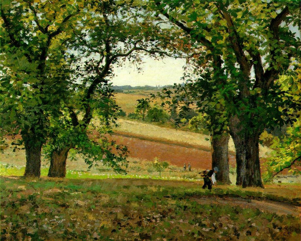 Chestnut Trees at Osny, c.1873 by Camille Jacob Pissarro