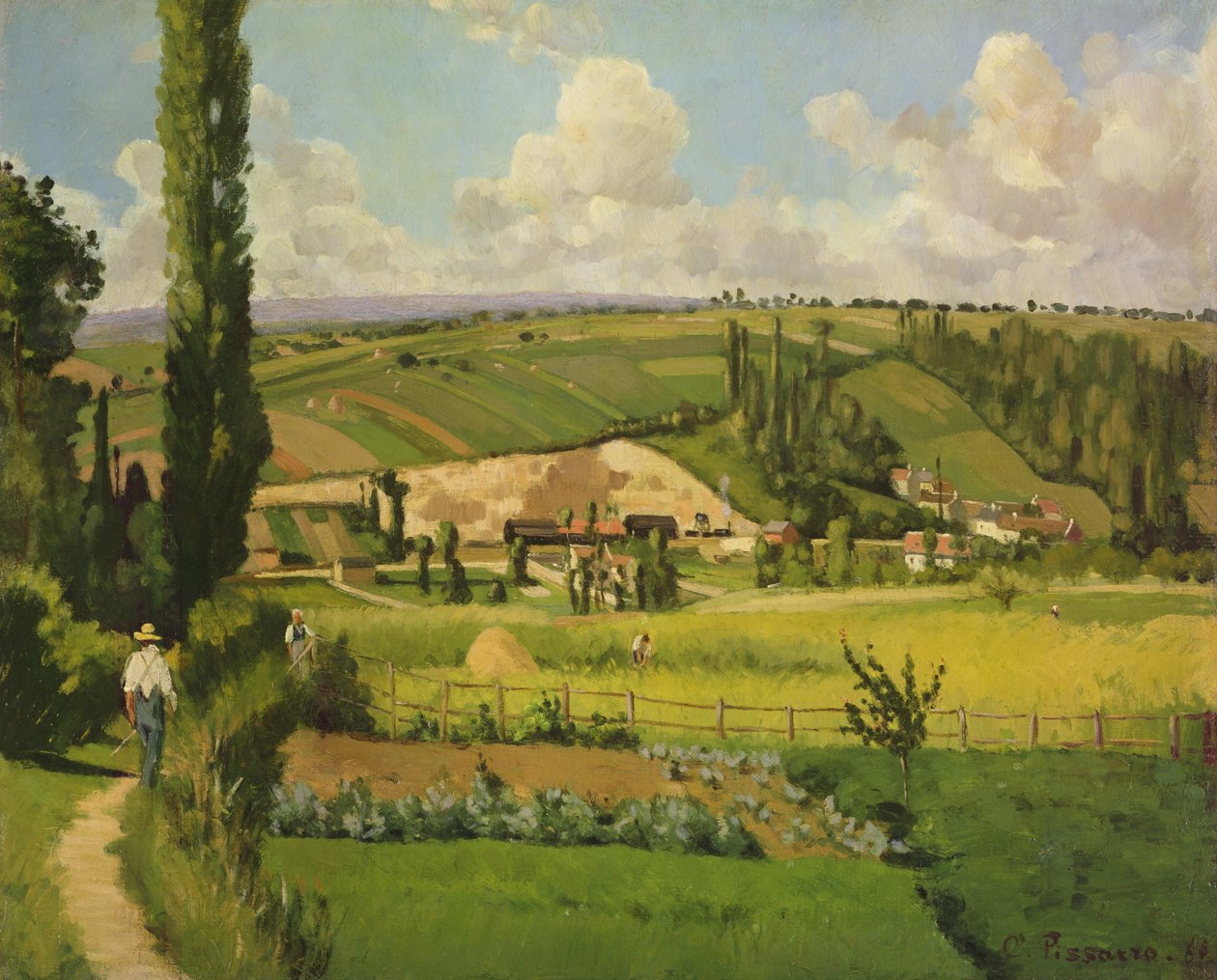 Landscape at Patis, Pointoise by Camille Jacob Pissarro