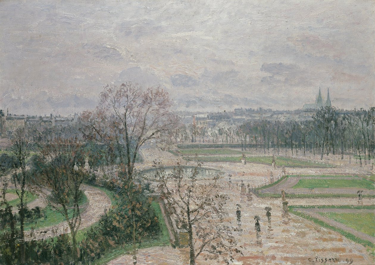 The Garden of the Tuileries in Rainy Weather, 1899 by Camille Jacob Pissarro